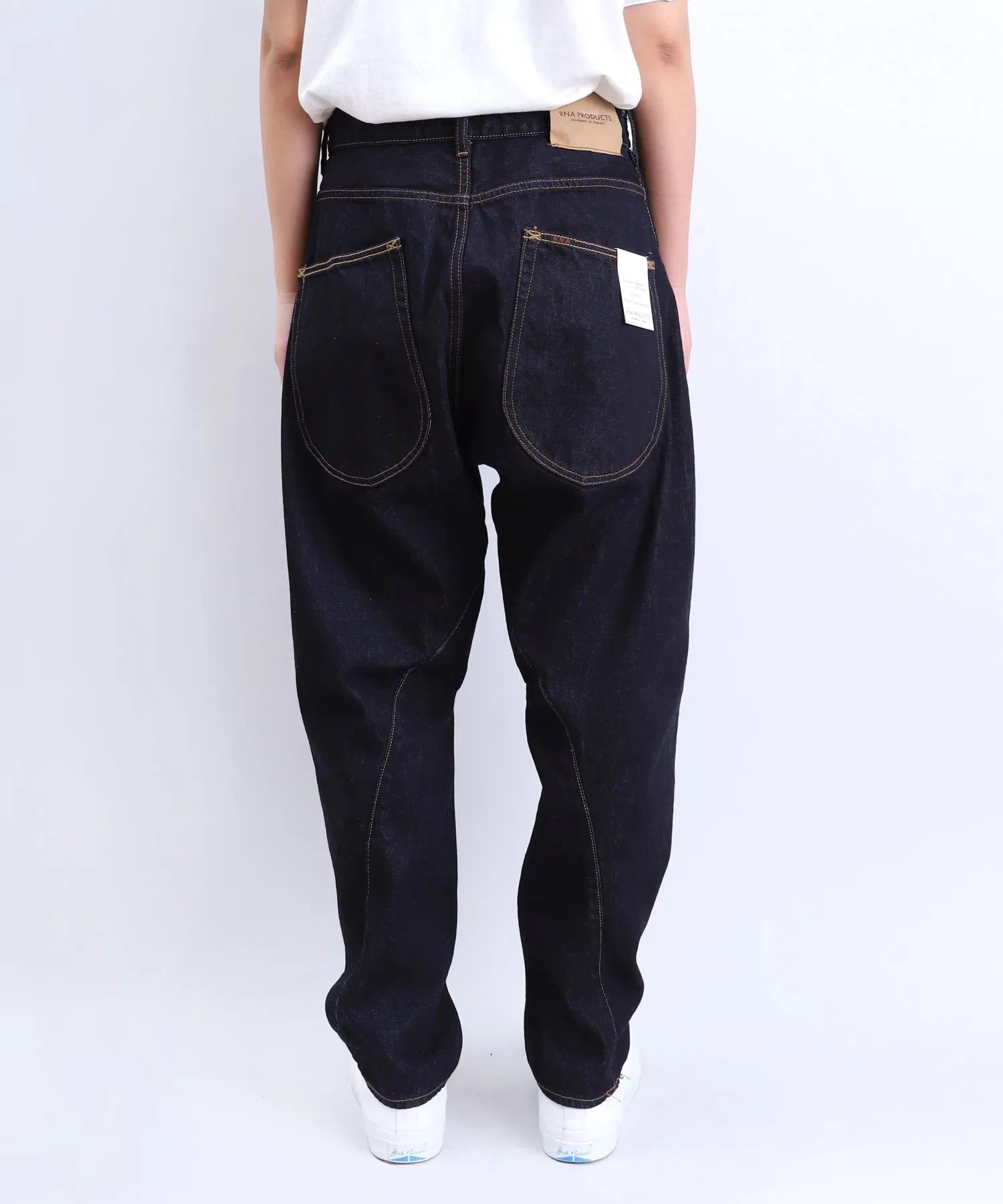 레트로 웨이드 코튼 진 루즈핏 패치워크 슬림 레그 하이웨이스트 데님 블루 여성 프리미엄 패션 가을 2025 신상품