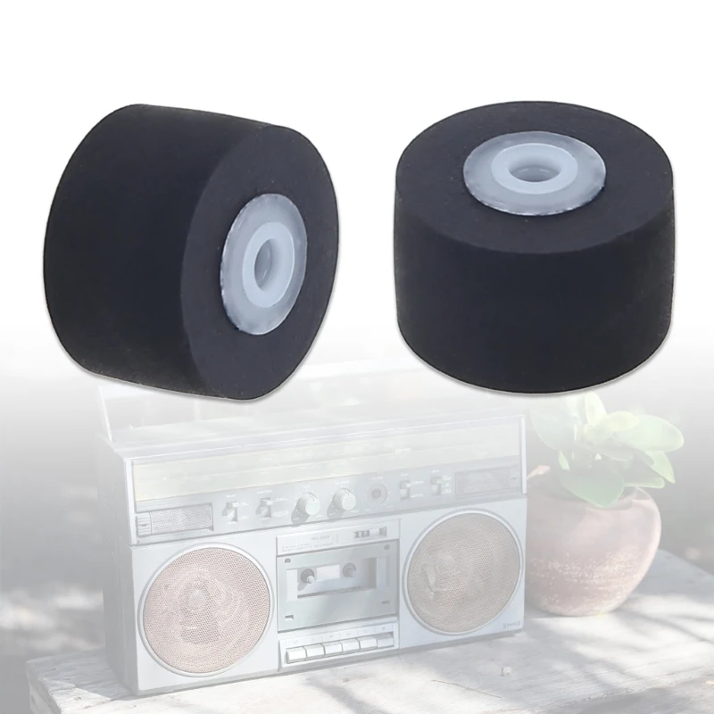 10pcs/Pack Cassette Radio Movement Pinch Roller Rubber Tape Wheels for Video Devices Simple Installation,10-6-1.5mm