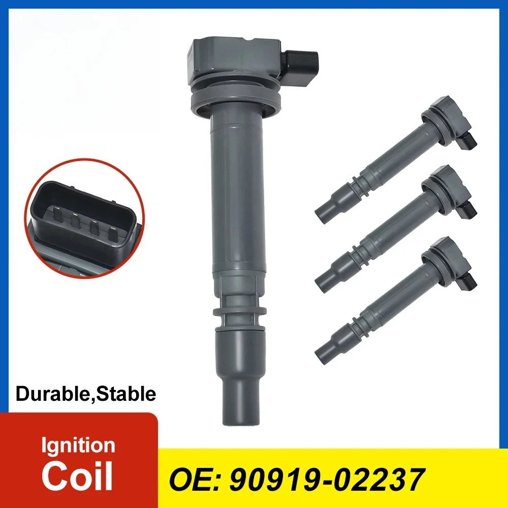 

Комплект из 1/4 катушек зажигания 90919-02237 (9091902237) с разъемом для свечей зажигания двигателя для Tacoma 2000-2004 2.7L 2694CC L4, замена