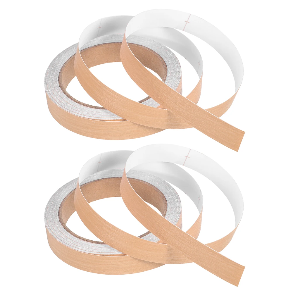 2 rolos de fita de grão de madeira autoadesiva bandas de borda de móveis diy reparação e guarnição de armário para rv portas de escritório pisos decoração de casa