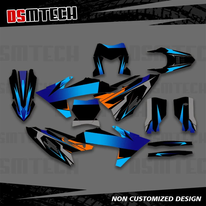 

DSMTECH для KTM SX SXF XC XCF 250 300 350 450 2023 2024 2025 EXC EXCF XCW 2024 2025 2026 Графические наклейки Наклейка Фон 009
