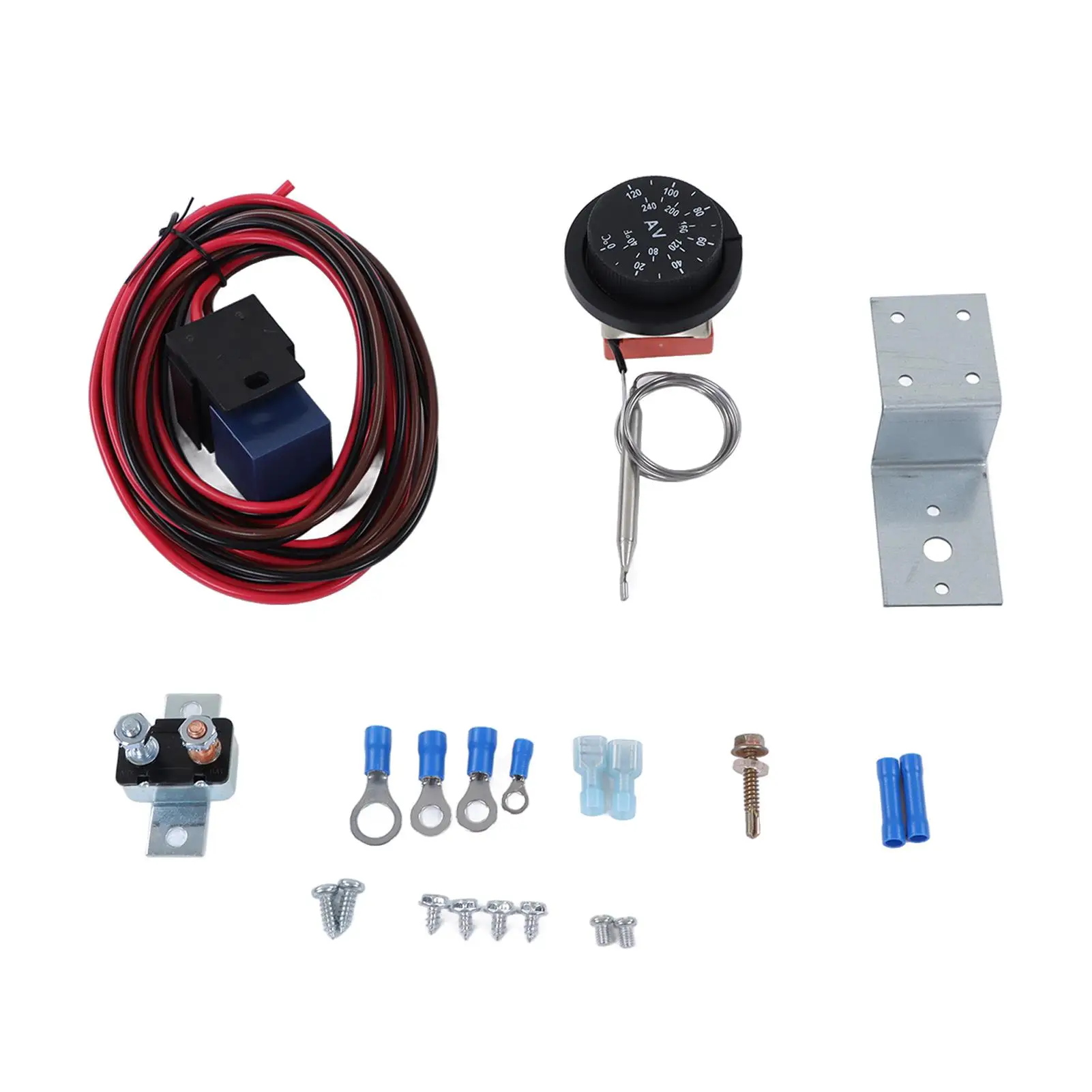 

Adjusting Radiator Fan Thermostat Set Car Control for relay Wire Kit 0-120°C 12V for automotive