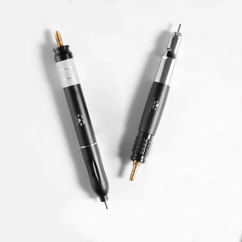 Zestaw pneumatycznych mikro szlifierek pneumatycznych precyzyjnych do polerowania, pneumatyczna szlifierka kątowa typu ołówek do prac rzemieślniczych i precyzyjnych.