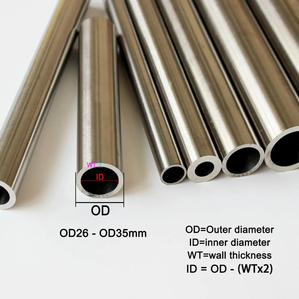 304 Stainless Steel Tube Precision Pipe Outer Diameter 25mm - 35mm Inner 30mm-24mm Tolerance 0.05mm Polished inside and outside