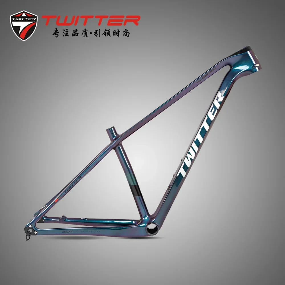 The new warrior pro mountain bike frame is all-color, with a barrel axle 148boost carbon fiber mountain bicycle frame