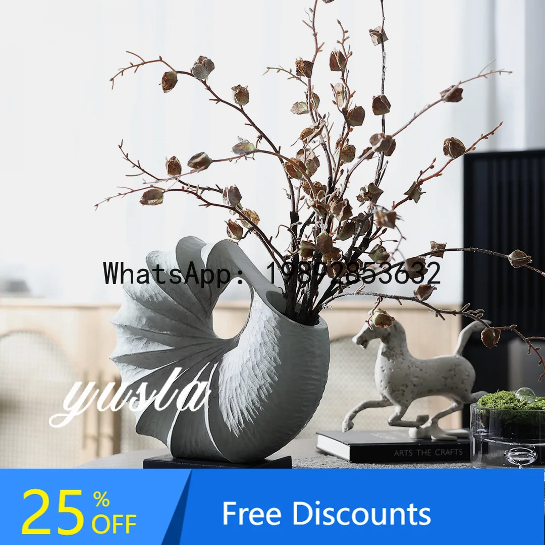 

HXL Vintage Minimalist Accessories Mid-century Style Living Room Coffee Table Villa Dried Flower Arrangement