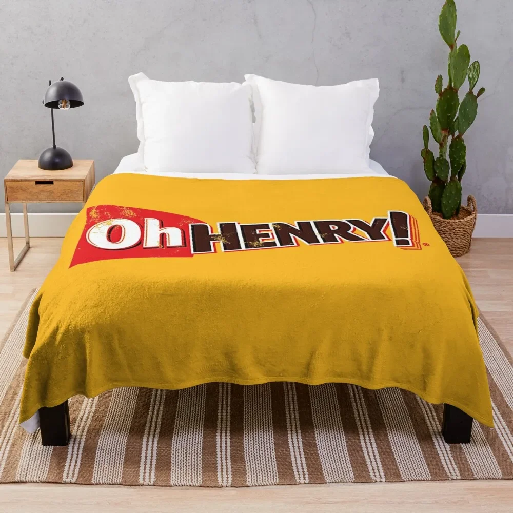 Oh Henry T-Shirt Throw Blanket bed plaid warm winter Cute Blankets