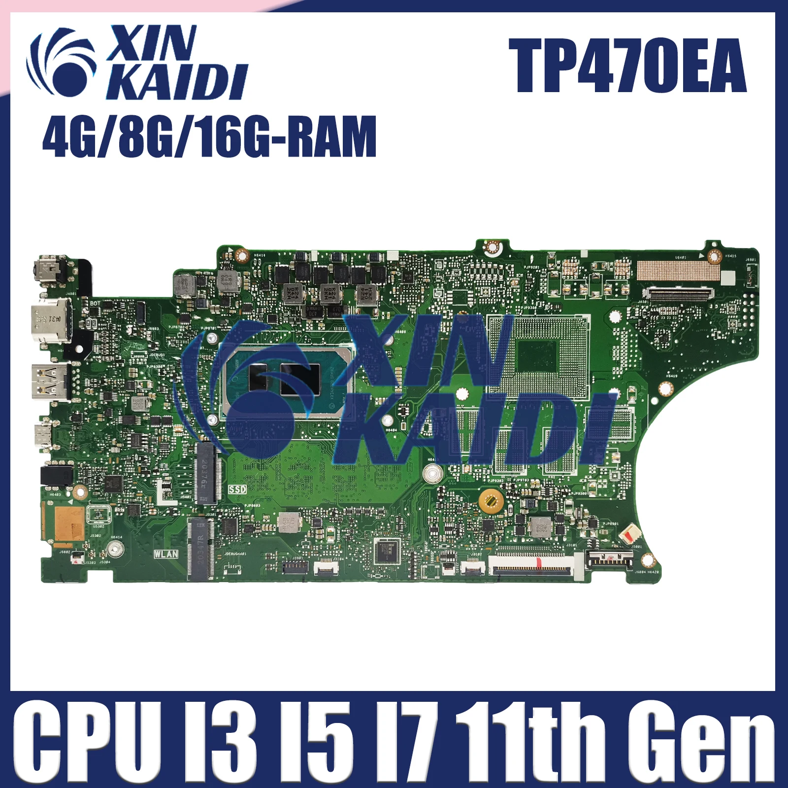 

TP470EA Notebook Mainboard For ASUS VivoBook Flip TP470E TP470EZ Laptop Motherboard CPU I3 I5 I7 11th Gen 4G/8G/16G RAM