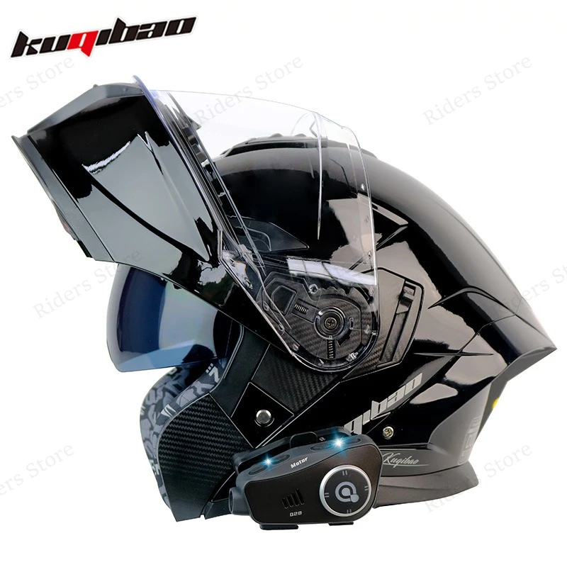 bluetooth motorcycle helmet flip up Martian Modular Full Face Dual Visor Sun Shi – 1Storm Helmet perfect for cruiser Bluetooth Integrated Modular Flip Up