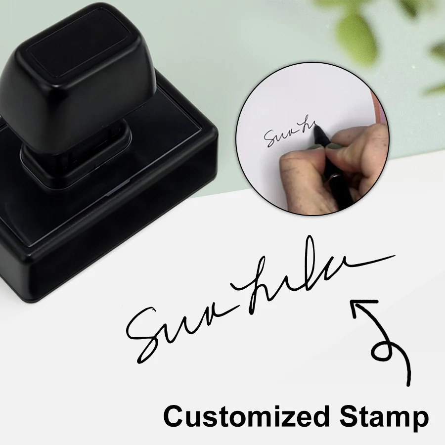 

Custom Signature Stamp-Make Your Own Stamp from Your Image|Self Inking Business Seals for Office, Logistics, Address & Documents