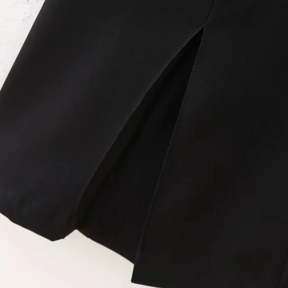 Abiti Primavera Estate Quotidiano Basic Semplice Cerniera Tinta unita Manica corta Colletto della camicia Mini Shift Abiti casual per le donne