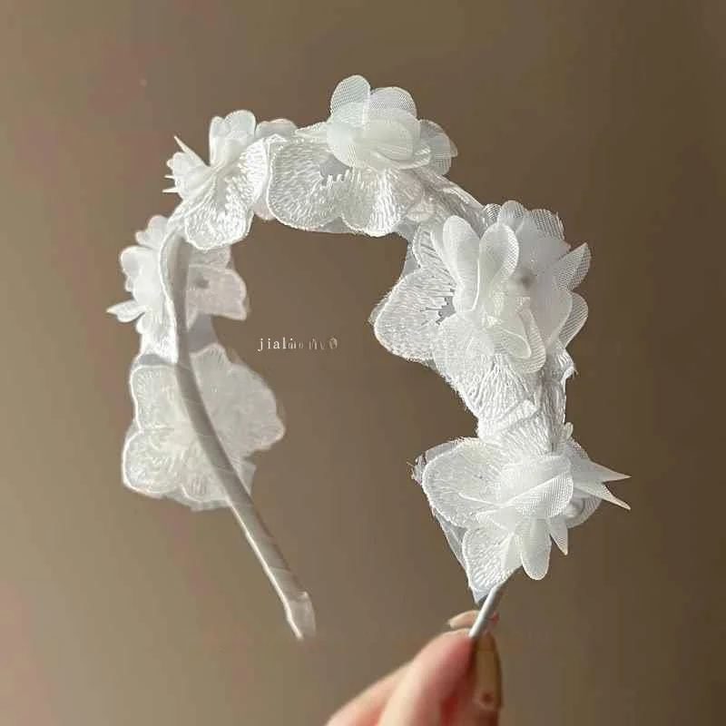 

Ele кружевная повязка для волос с цветком, дорожная повязка на голову с уникальным дизайном, модные аксессуары для волос для девочек, бренд Bn