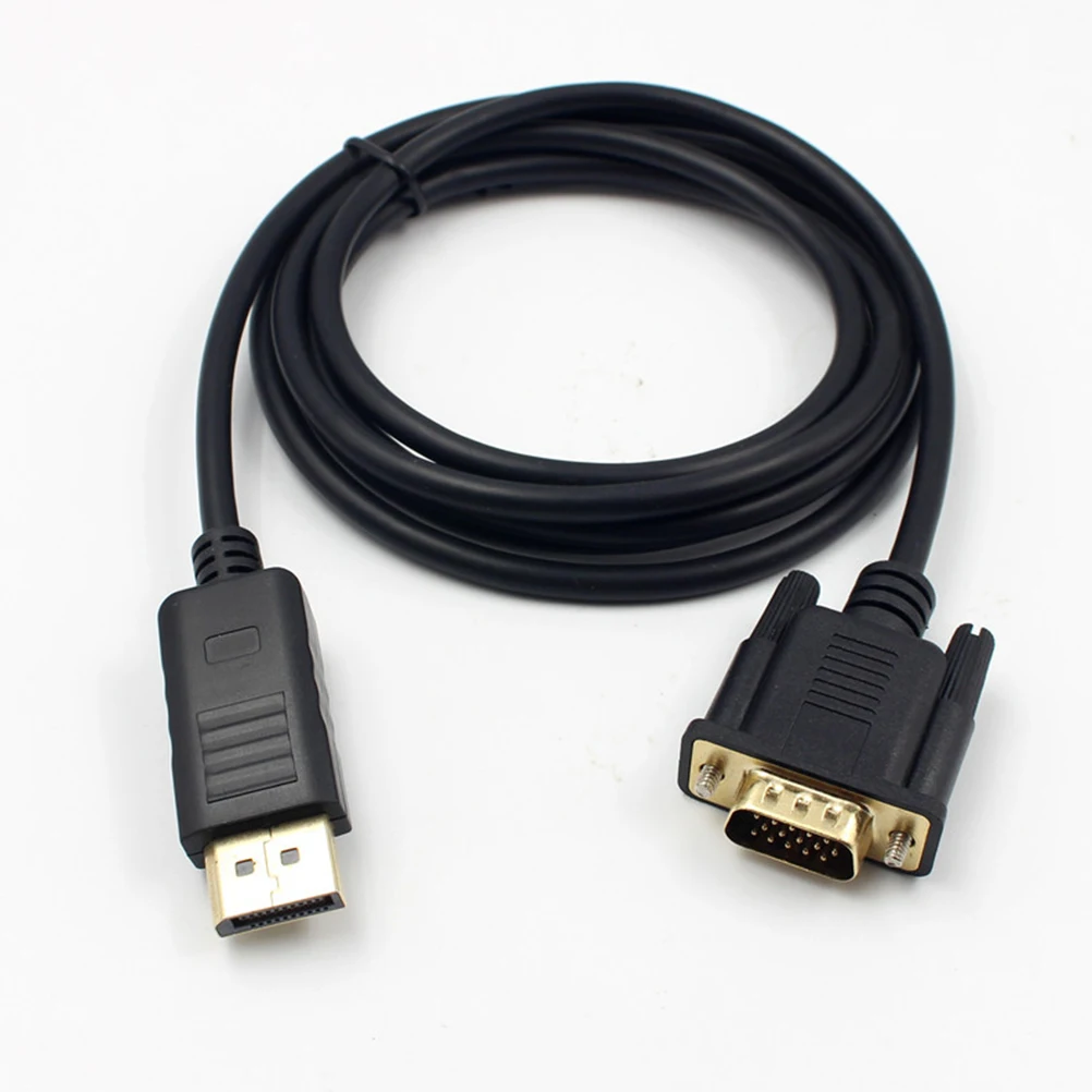 

to VGA Conversion Cable DisplayPort Adapter High Definition Video Streaming Monitor Projector Compatible Practical Use Audio