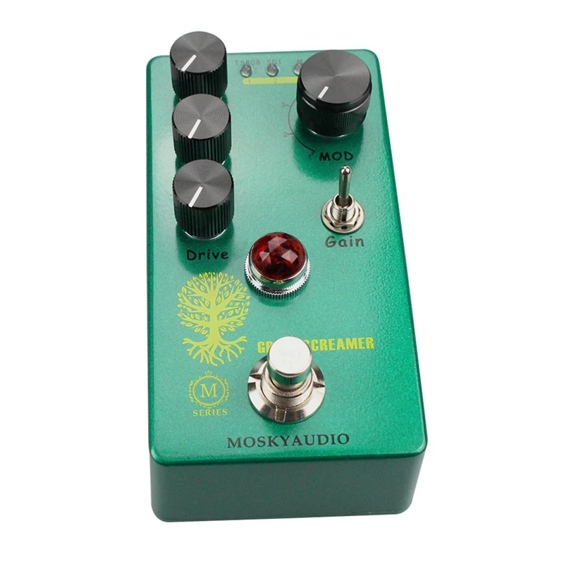 MOSKYAUDIO GREEN SREAMER Guitar Overdrive TS9/TS808 Effects Pedal True Bypass Function Guitar Effects Processor Parts