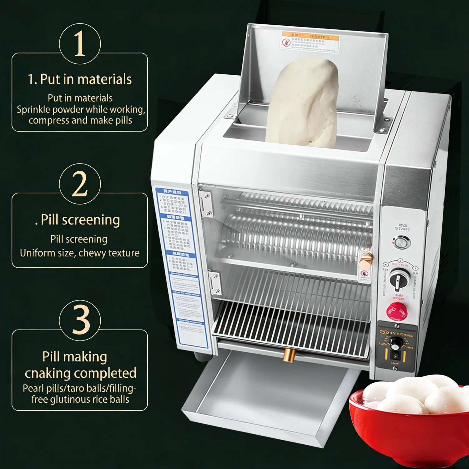 Commercial  Round Taro Making Machine Taro Ball Maker Full Automatic Machine for Making Tapioca Pearls for Boba Milk Tea