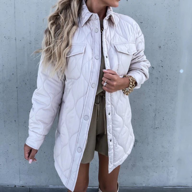 Women's Winter Coats Keep Warm Solid Pocket Casual Cotton Coats Woman Jackets 2022 New Loose Buttoned Thick Parkas Woman Jacket