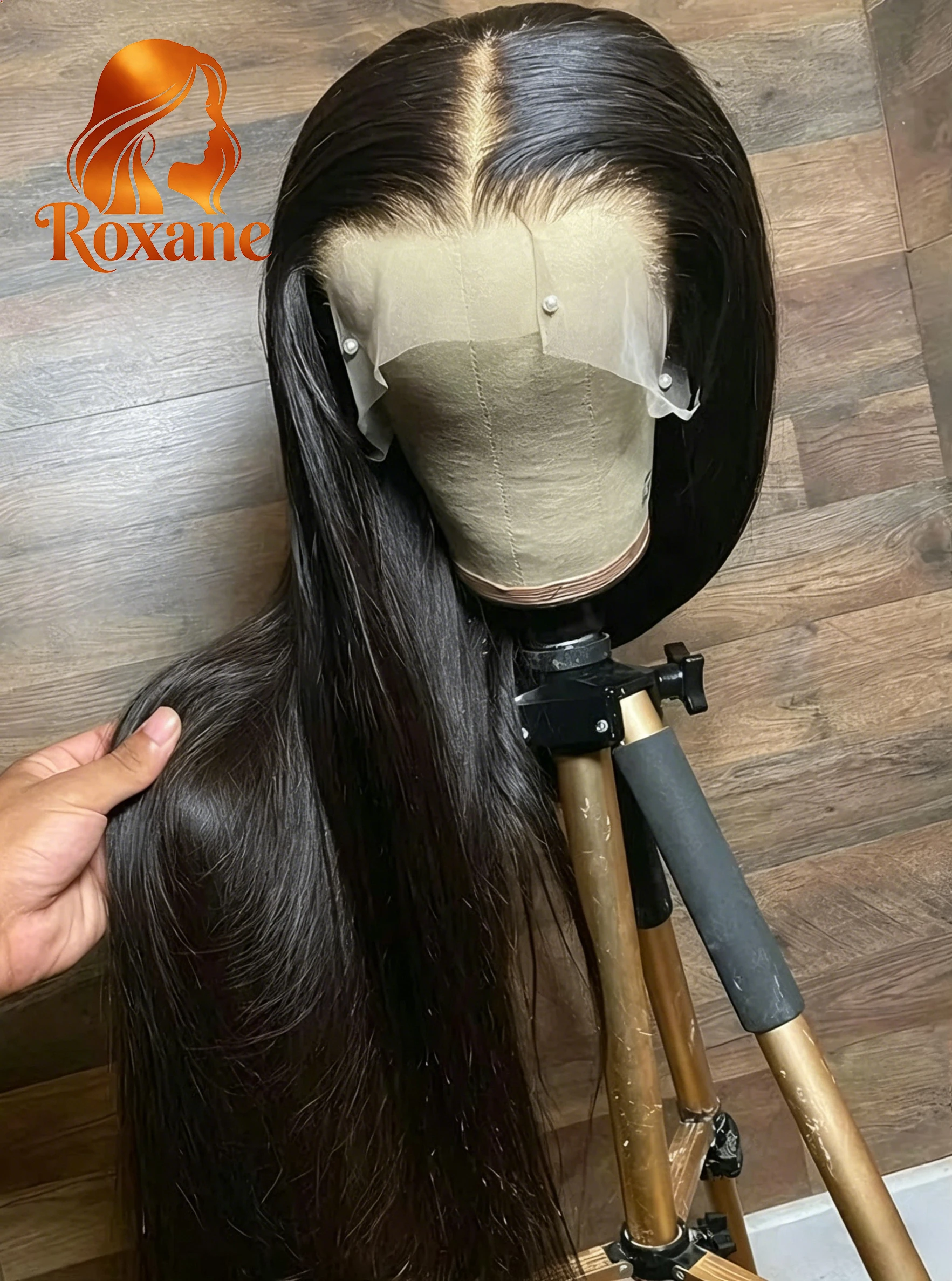 

Парик Roxane 40 дюймов, 13x4, прозрачный, прямой, с кружевной передней частью, 13x6 HD, бразильские парики из натуральных волос с кружевной передней частью для женщин