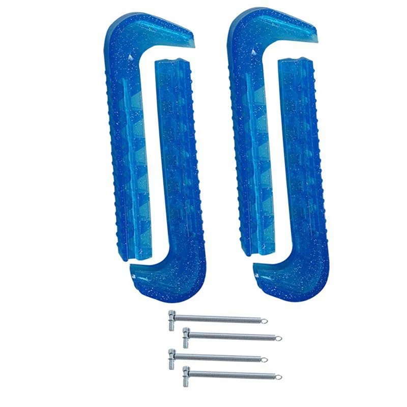 AED2-1 زوج من البلاستيك الناعم لهوكي الجليد على شكل شفرة تزلج غطاء حماية حامي تزلج على الجليد عداء الحرس للنساء والأطفال #4