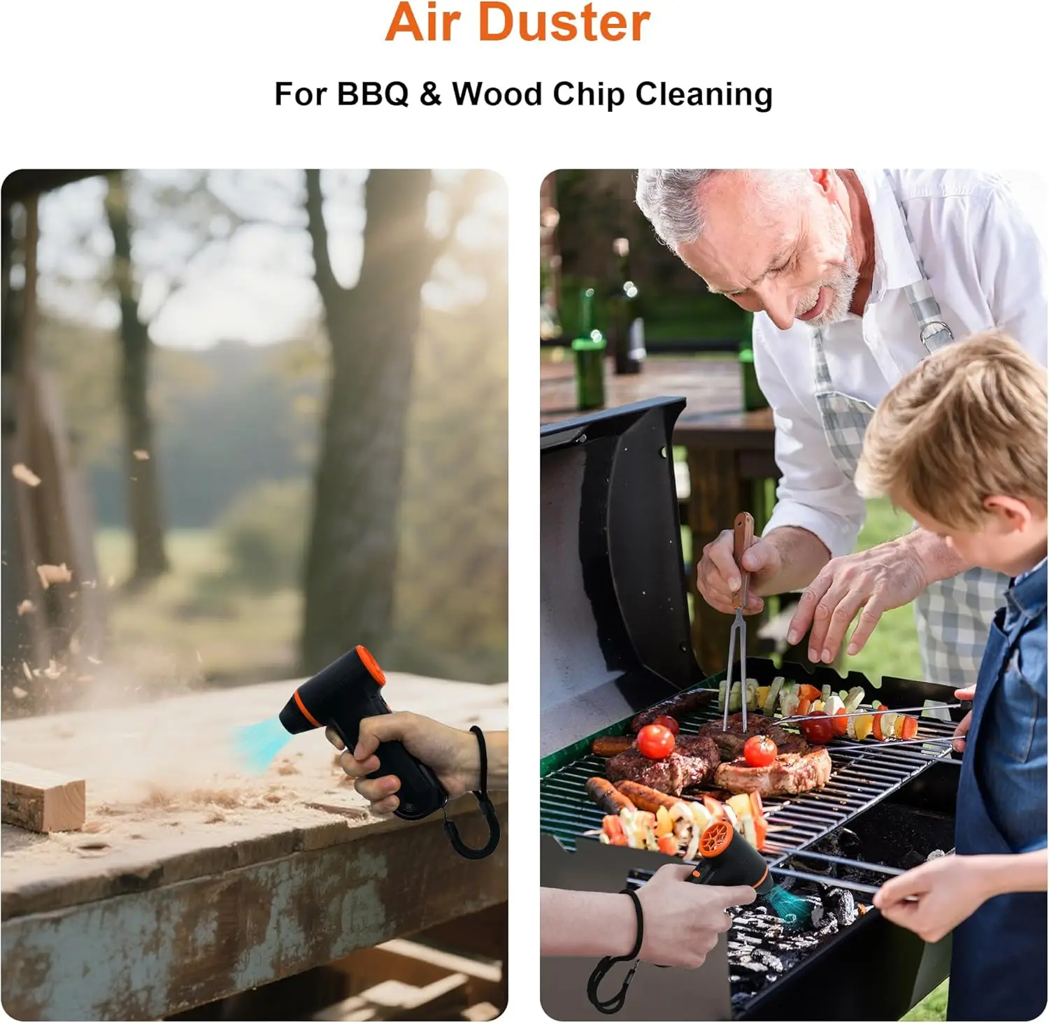 منفضة هواء كهربائية 150,000 دورة في الدقيقة مع شحن سريع، وإعدادات قابلة للتعديل للأوراق والثلج والكمبيوتر وتنظيف السيارات