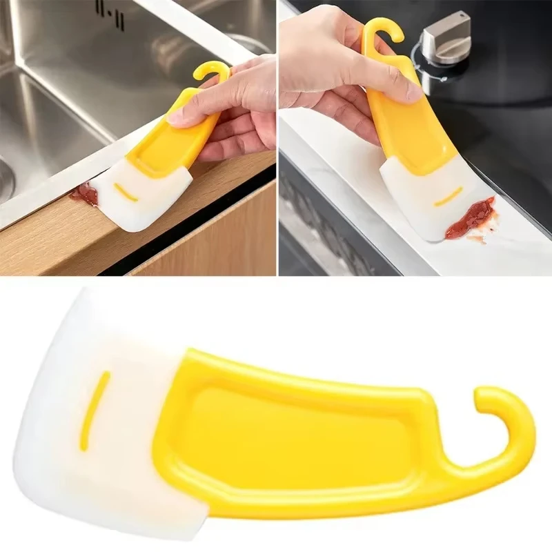 

1Pc Silicone Kitchen Scraper Cleaning Spatula For Food Residue Stains Pot Fry Pan Dish Oil Plate Clean Brush Baking Soft Blade