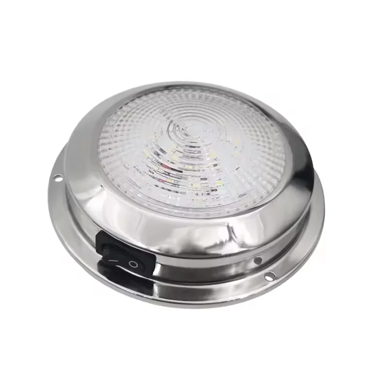 

Морские аксессуары для яхт, 3-дюймовая светодиодная круглая потолочная кнопка для кабины из нержавеющей стали