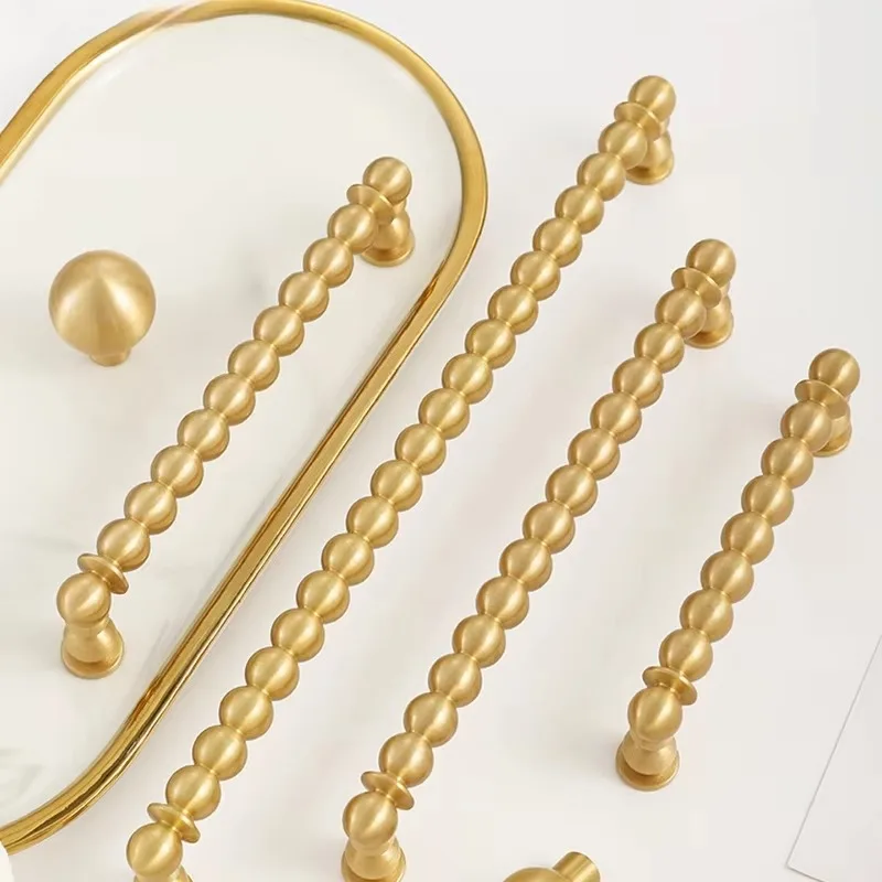 European Furniture Hardware Handle American Cupboard Drawer Knob Luxurious Brass Shoe Cabinet Knob Creative Cabinet Brass Handle