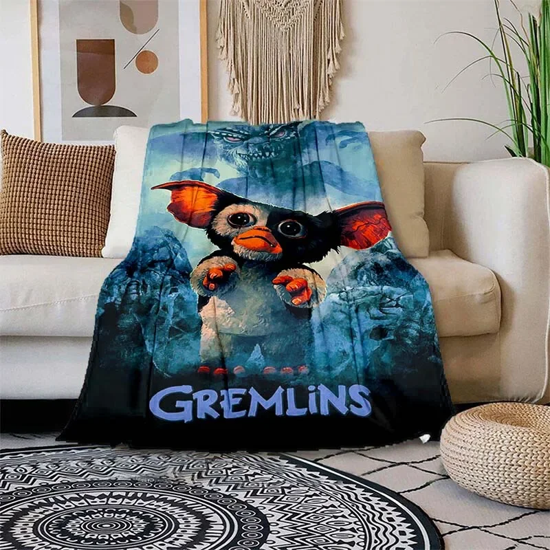 Gremlin 84 Blanket Flannel Fleece Warm Gizmo 80s Movie Mogwai Monster Gremlins Throw Blankets for Office Bed Couch Bedspreads