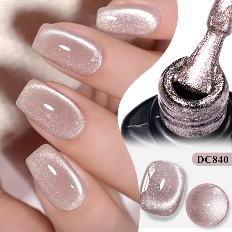 Esmalte de Uñas Magnético con Cristales Moonlight, Gel Holográfico con Purpurina, Esmalte de Uñas Semipermanente, Gel UV, Barniz Removible, Suministros para Uñas