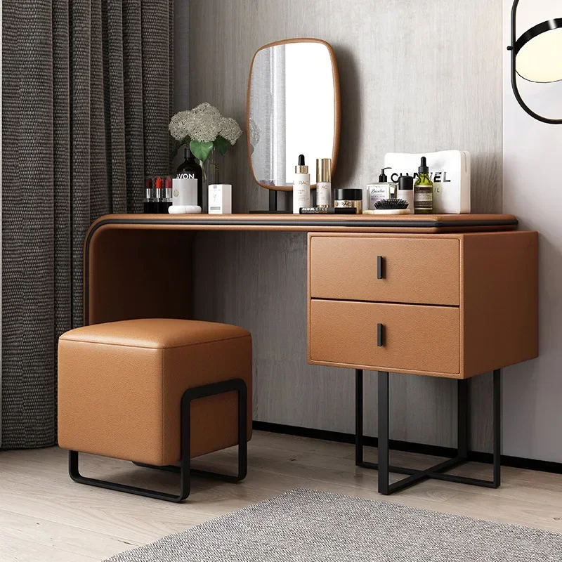 

Italian Luxury Dressing Tables Mirror Storage Cabinet One Small Apartment Makeup Table Dresser Bedroom Home Bedroom Furniture