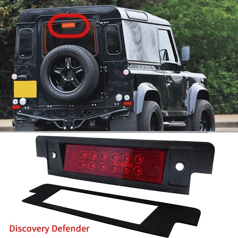 Third Brake Light Fit for Land Rover Discovery Defender 90/110 LED 3Rd Brake Light High Mount Stop Light XFK100290 Red