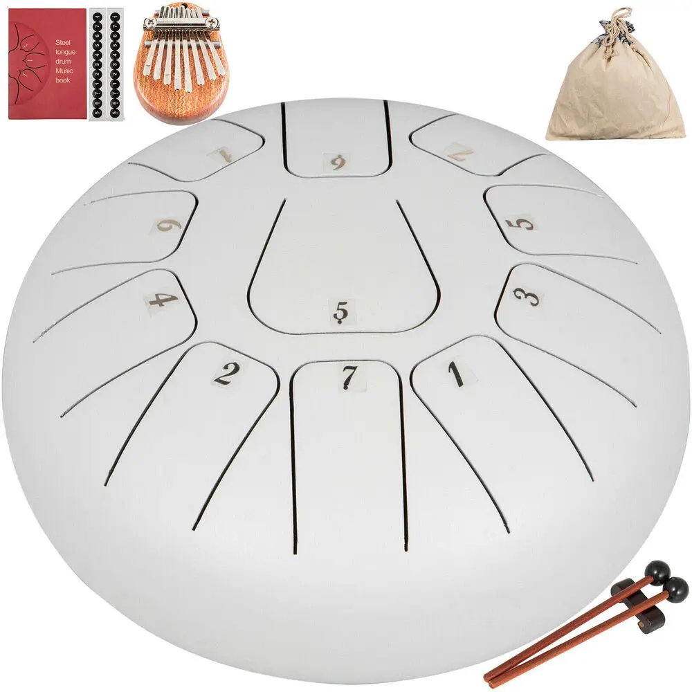 Steel Tongue Drum 8 Inch 11 Notes w/Drum Mallets Best Gift for Adult & Kids