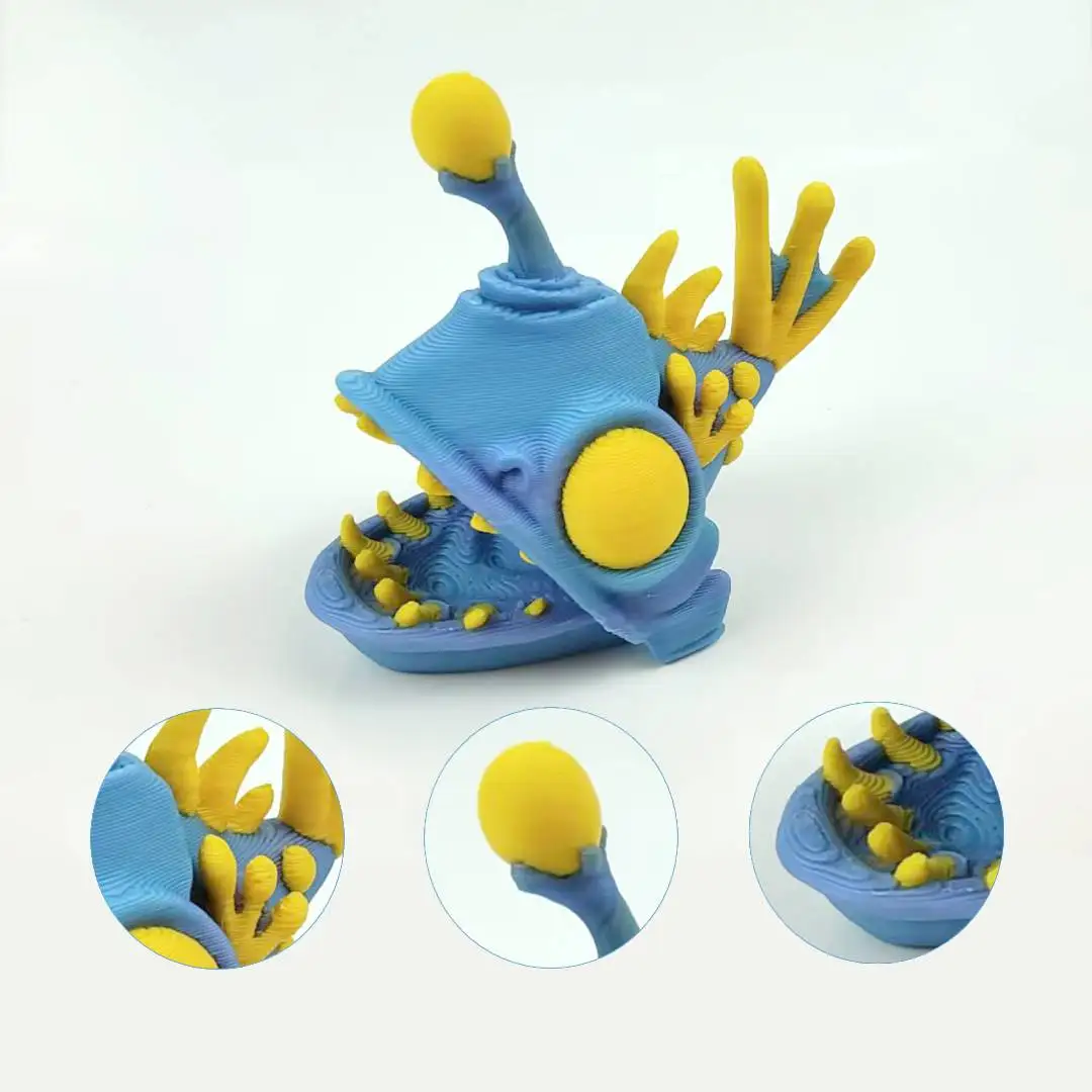 3D Afdrukken Lantaarn Vis Model Mini Leuke Figuur Prachtige Simulatie Diermodel Thuis Ornament Desktop Decoratie Kinderen Speelgoed Cadeau
