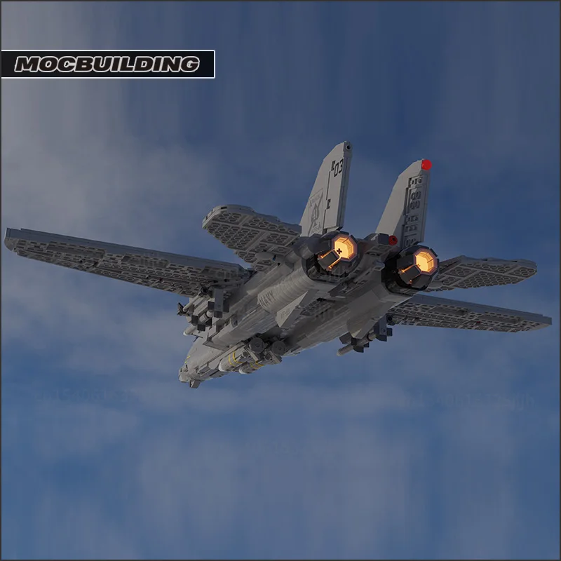 

Aircraft F14 Tomcat MOC Building Blocks Display Collection Plane Model Technology Bricks Educational Creative Toys Xmas Gifts