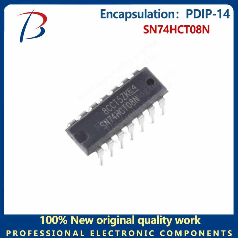 10pcs   SN74HCT08N package PDIP-14 logic gate chip