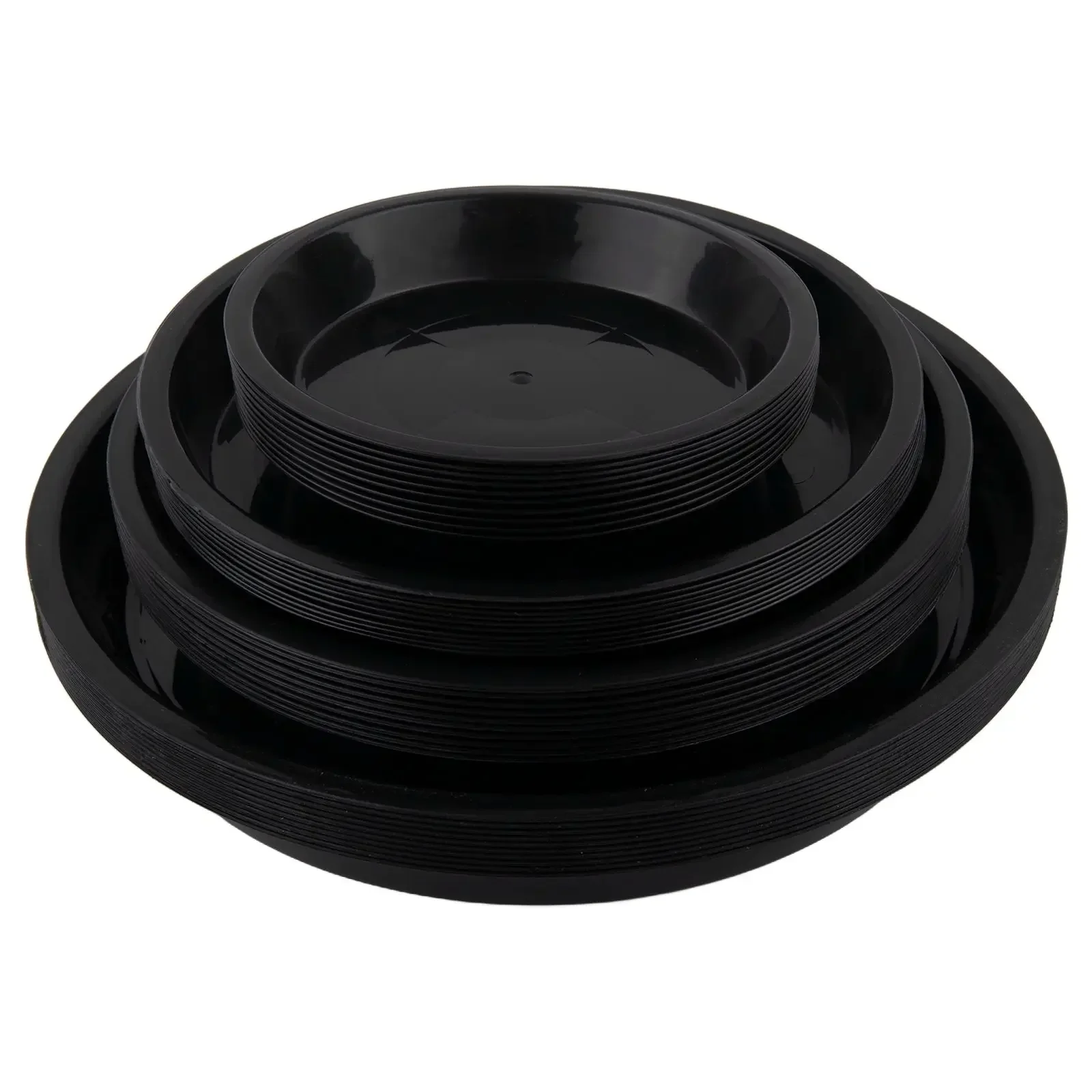 

Round Flat Edge Trays Flower Pot Saucers Dirt-Repellent Trays Easy Maintenance Design Indoor Outdoor Use Indoor Gardening
