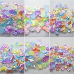 Neon 100pcs Mocha Jelly AB different shaped Mix Colors Crystal Sleek Rhinestone 3D Manicure Nail Art Decoration Charms Jewelry