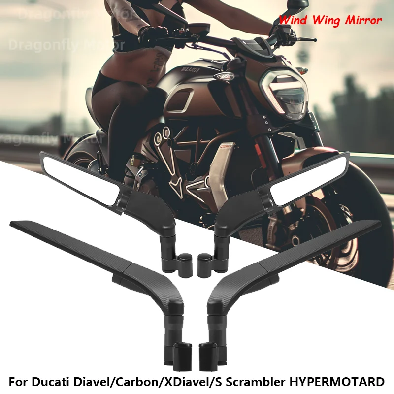 Für Ducati Diavel/Carbon/Xdiavel/s Scrambler Hyper motard Universal Motorrad Spiegel Wind flügel Seite Rückspiegel