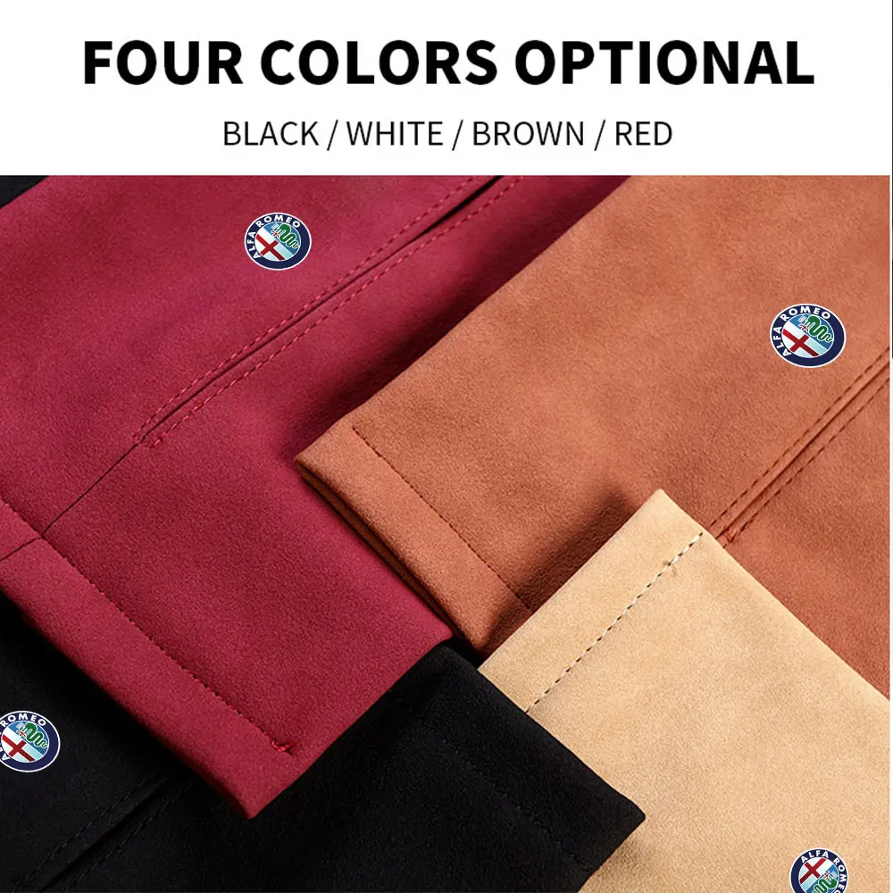 

1pc Suede Leather Car Tissue Box Sun Visor Seat Back Hanging Style Tissue Boxs For Alfa Romeo Giulietta GT 159 147 156 Stelvio