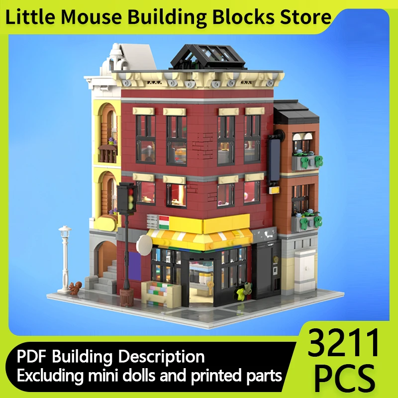 

City Street View Model MOC Building Bricks Restaurant And Jazz Club Modular Technology Gifts Holiday Assemble Children Toys Suit