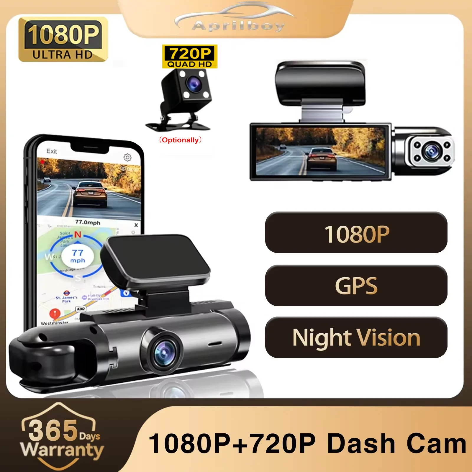 1080P Wifi Dual Cam…
