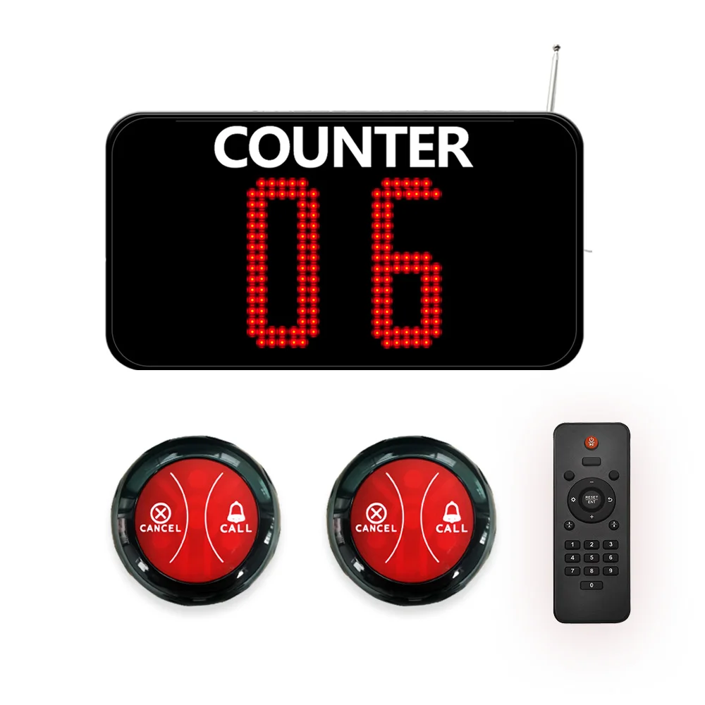 Newest counter display with call button set simple waiting queue number calling system