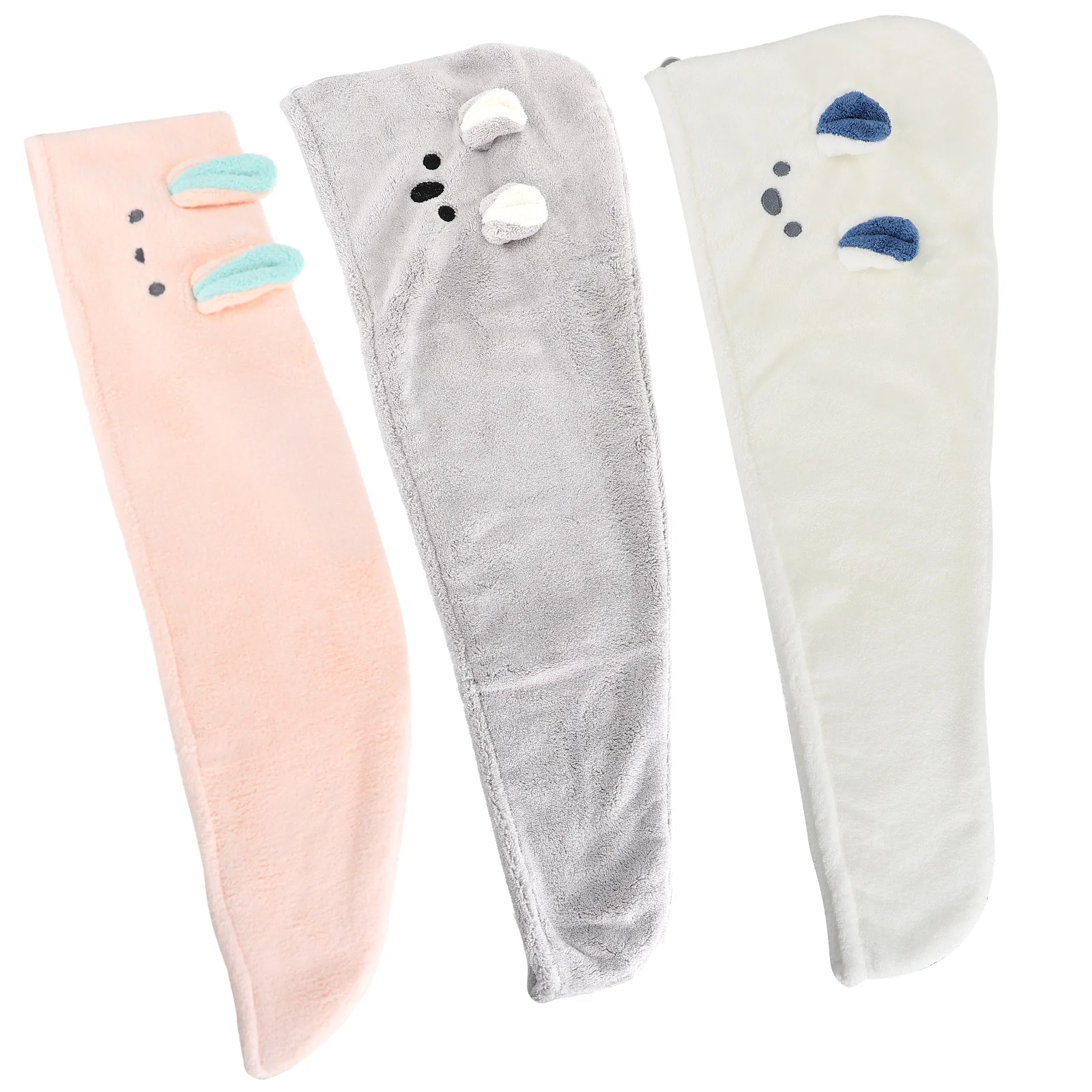 

3Pcs Absorbent Hair Dry Towel Super Soft Cotton Lightweight Quick Dry Turban Wrap for Shower Gym Spa Bath Hair Care