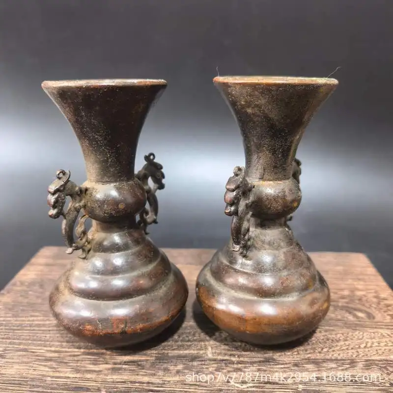 Brass Craft Ornament: Prosperity and Abundance Flower Vase for Home Decoration