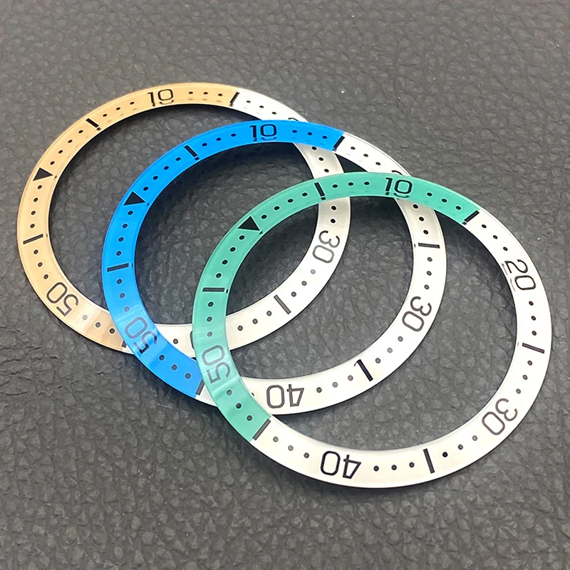 Mod 38*30.5mm Slop Aluminum Resin Bezel Insert Ring Fits SKX007 SRPD Seamaster Abalone Tuna Men Diving Watch Case Replace Part
