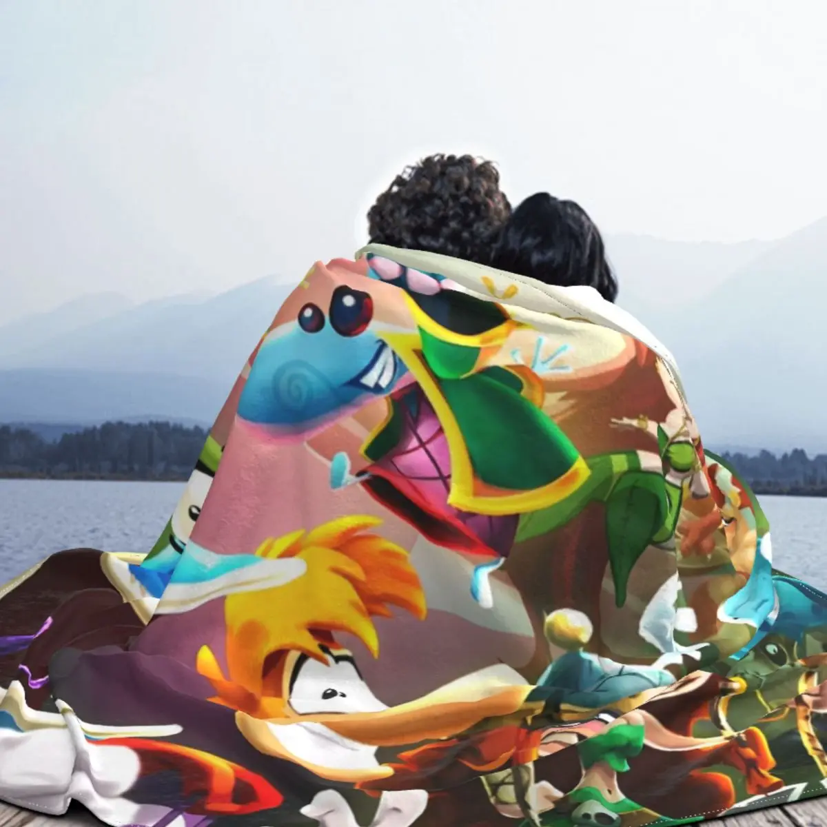 Rayman مغامرة لعبة الكرتون بطانية محبوكة مضحك الفن الفانيلا رمي بطانية السفر المطبوعة لينة الدافئة متعددة الوظائف البساط قطعة #4