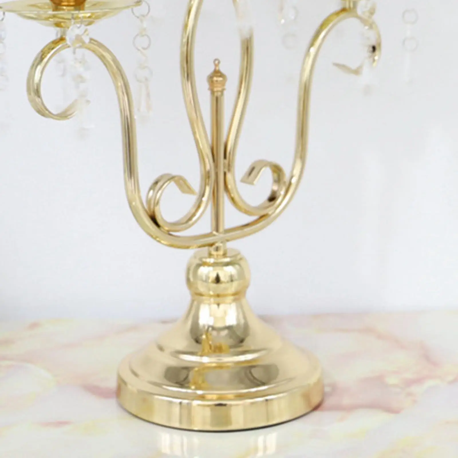 Premium Crystal Candle Holders 3 Arm Candelabra Wedding Table Centerpiece Iron Glass Tealight Candlestick Stand for Home Cabinet