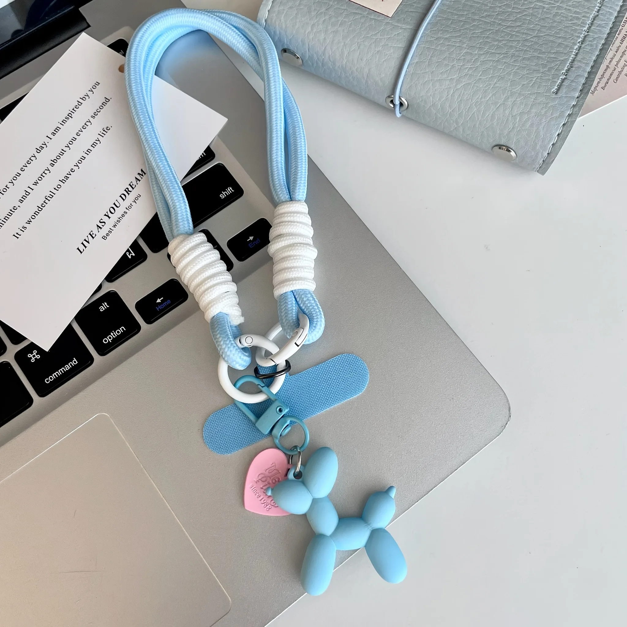 Tali Pergelangan Tangan Ponsel Bentuk Anjing Balon Kreatif, Aksesoris Casing Ponsel Universal, Liontin Portabel Anti-Selip Anti-Jatuh