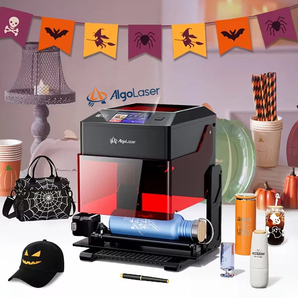 

ALGO Laser Engraver Machine Smart Touch Screen AlgoType Portable 100x100mm Engraving Cutting For Dog Tag Paper Leather Wood DIY