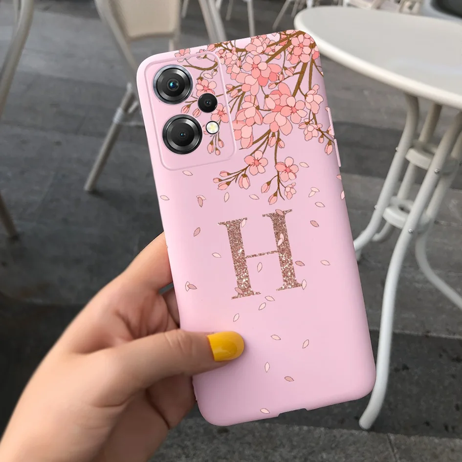 For OnePlus Nord CE 2 Lite 5G Case Fashion Letters Aphabet Fundas Soft Silicone Back Protective Cover For 1+ Nord CE 2 Lite Capa