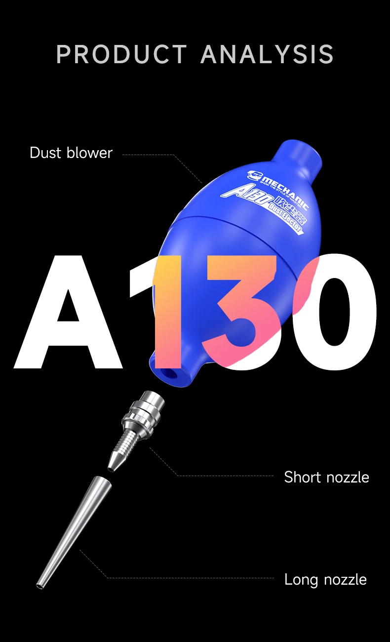 【MECHANIC】 A130 Phone Repair Dust Cleaner Air Blower Ball Dust Cleaning Pen Tools for Phone PCB PC Keyboard Camera Lens Cleaning